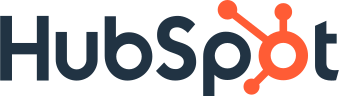 Orangefarbenes Logo mit dem Firmennamen „HubSpot“ und einem stilisierten Punkt-Netzwerk als Symbol.