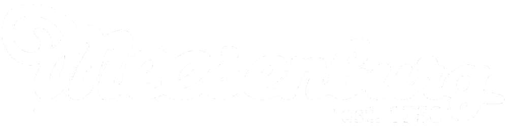 Blaues Logo mit weißem Schriftzug „Meesenburg“ und einem stilisierten Symbol.
