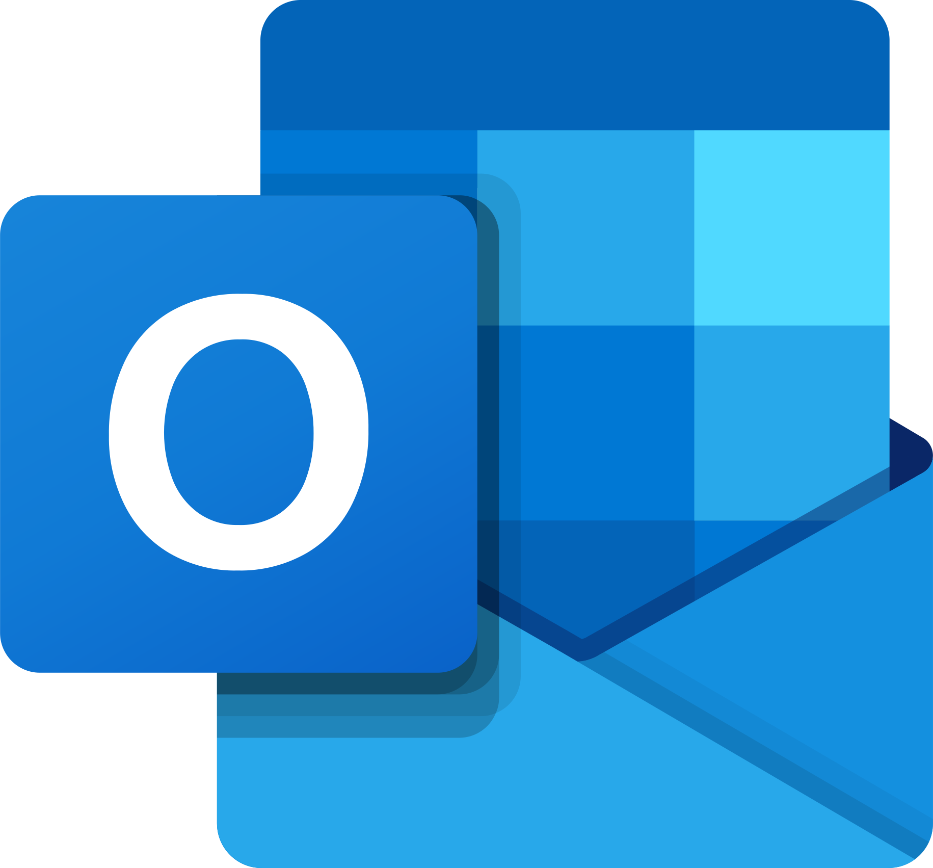 Blaues Logo mit einem stilisierten „O“ und einem Briefumschlagsymbol daneben.